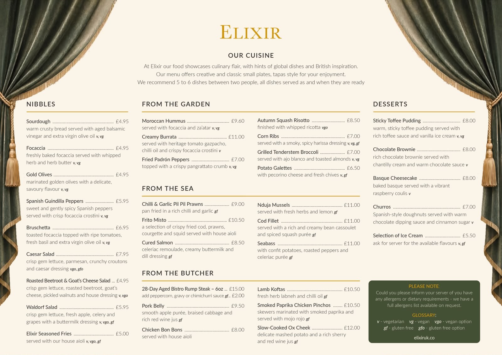 Elixir Liverpool main menu